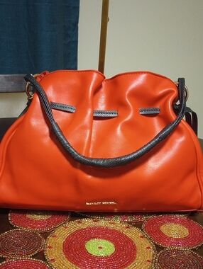 Drawstring Leather Bag w/Crossbody Strap